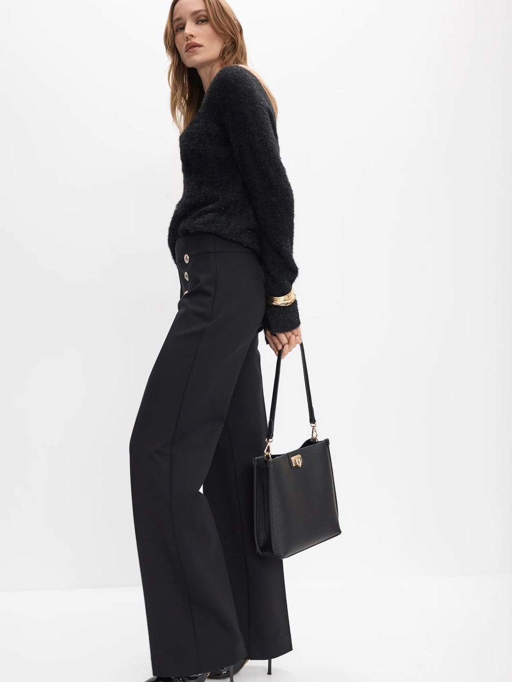 NWT Melanie Lyne Soho Button Detail Pants - Size 6 - Picture 4 of 11